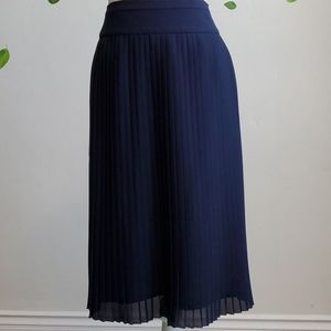 NWOT J. Crew Factory Pleated Midi Navy Skirt P2